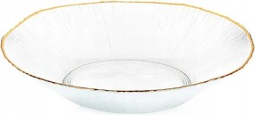 Arany Üvegtál Gyümölcs Saláták Tálalásához Dekoratív 30 CM 1.6 L