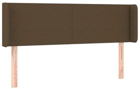 sötétbarna szövet LED-es fejtámla 147 x 16 x 78/88 cm