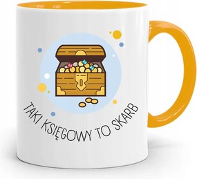 Sárga Bögre Ajándék Könyvelőnek, fényképes nyomattal