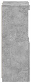 betonszürke tálalószekrény LED-világítással 41 x 37 x 100 cm