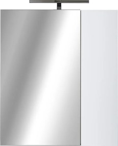 Piramida AKVA 60 R Tükrös fürdőszobai szekrény -2 ajtós kivitel - LED világítással - 60 x 69 x 13 cm