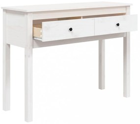 fehér tömör fenyőfa tálalóasztal 100 x 35 x 75 cm