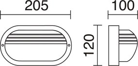 NOVOLUX 107G-G05X1A-02 FAR Modern Kültéri Fali Lámpa Fekete E27 IP44