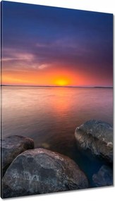 Vászonkép 80x120 Sziklák Tenger Naplemente