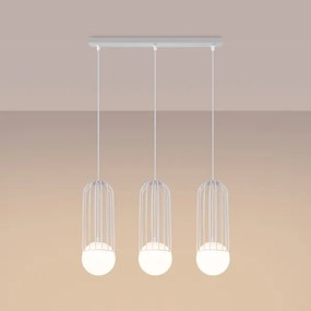 Sollux SL.1333 - Csillár zsinóron BRINA 3xG9/8W/230V fehér