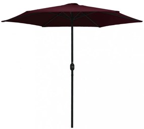 bordóvörös kültéri napernyő alumíniumrúddal 270 x 246 cm