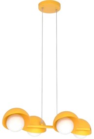 Kábeles csillár BOOM 4xG9/8W/230V narancssárga