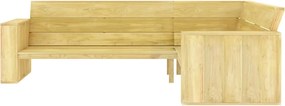 vidaXL impregnált fenyőfa kerti sarokpad 239 cm