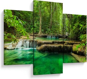 Kép - Erawan vízesés Kanchanaburiban, Thaiföldön (90x60 cm)