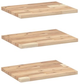 3 db kezeletlen tömör akácfa függőpolc 60 x 30 x 2 cm