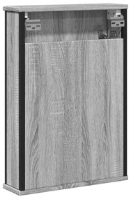szürke sonoma szerelt fa tükrös szekrény 42x12x60 cm