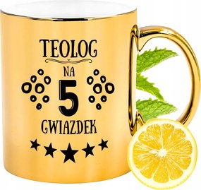 Prémium Arany Csillogó Bögre Teológusnak Ajándék Nyomtatott Fotó