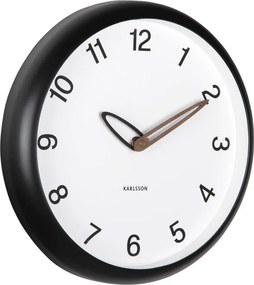 Fekete Kerek Jól Olvasható Falióra Karlsson Bella KA6043BK 30 cm