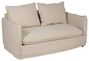 Krémszínű len kanapé 160 cm – Ixia