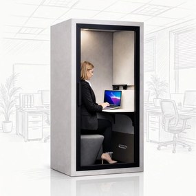 INBOX akusztikai irodai fülke 1 személyes, 2100 × 1100 × 900 mm