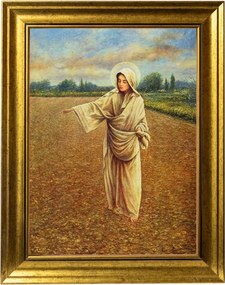 Istenanya Veti A Mezőt Vászonkép Arany Keretben 30X40