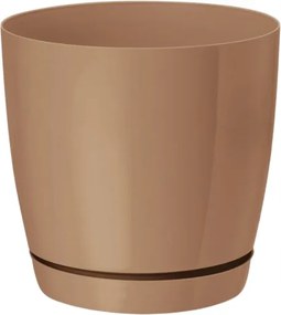 Kerek virágtartó állvánnyal Bézs-szürke 13 cm x 13 cm x 12,5 cm