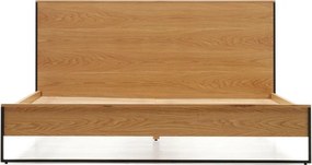 Natúr színű franciaágy ágyráccsal 160x200 cm Taiana – Kave Home