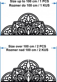 Fából készült falfestmény fél mandala - BOHEMIA