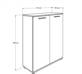 Cipősszekrény, 91 cm – Adr-520-Bb-1