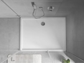 Mexen Flow téglalap alakú slim zuhanytálca 90 x 80 cm, fehér fényes - 46R108090