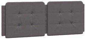 szürke ágykeret LED-ekkel matrac nélkül Zadar 140 x 190 cm