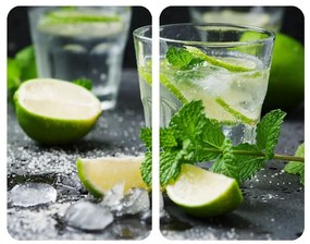 Edzett üveg tűzhely fedőlap szett 2 db-os 30x52 cm Mojitos – Wenko