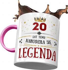 Rózsaszín Bögre Születésnapra 20 20. 20. Ajándék Nyomtatott Fotóval