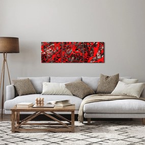 Kép - kifejező absztrakciók (órával) (90x30 cm)