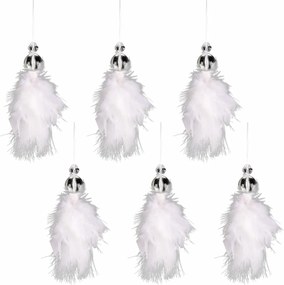 Felakasztható angyalka tollból, 17 cm