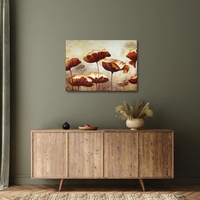 Piros virágok képe (70x50 cm)