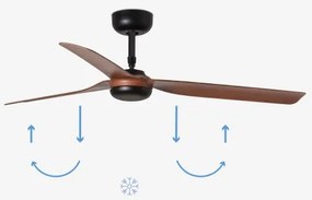 FARO 33817 - Mennyezeti ventilátor PUNT barna/fekete á. 130 cm + távirányítás