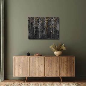 Kép -Fűzfa gallyak fekete háttérrel (70x50 cm)