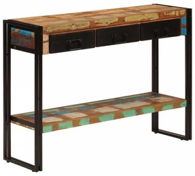 Tömör újrahasznosított fa tálalóasztal 110x30x76 cm