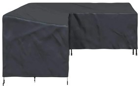 Kültéri bútorhuzat Fekete 250 x 180 x 80 cm 210D Oxford Szövet