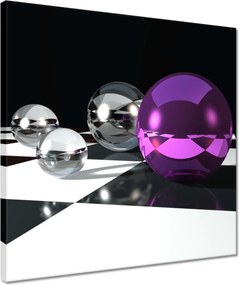 Vászonkép 40x40 Lila gömb a rácson