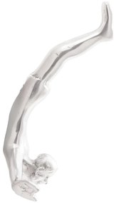 Ezüst Szobor 22x8x25 cm Alumínium Eső Ember
