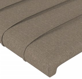 tópszínű szövet LED-es fejtámla 103x16x118/128 cm