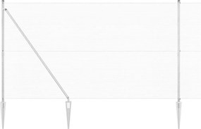 vidaXL Kerítésoszlop Ezüst 25 x 1,6 m (12 x 12 mm háló) Acél