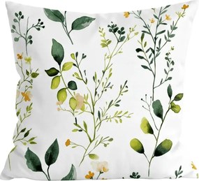 Mikroszálas ágyneműhuzat szett FLORAMA fehér + 45 x 45 cm párnahuzat INGYEN