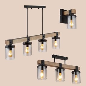 Brilagi - VISTA felületre szerelhető csillár 3xE27/60W/230V tölgy