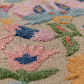 Kézi szövésű gyapjú futószőnyeg 80x300 cm Amira Floral – Flair Rugs