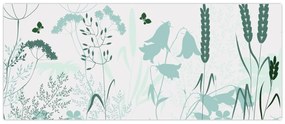 Kép - rét vektor (120x50 cm)