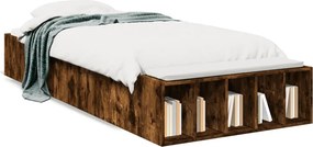 vidaXL füstös tölgy színű szerelt fa ágykeret 100 x 200 cm