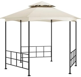 krémszínű pavilon oldalfalakkal 3,1 x 2,7 m