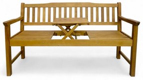 Fa pad asztallal Eva, 150 x 60 x 88 cm