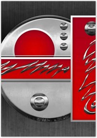 Poszterek 70x100 Piros absztrakt