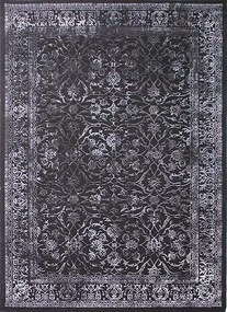 Szőnyeg 200x290 Vintage Fekete Nappaliba Szürke