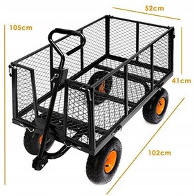 Kerti kocsi felfújható kerekeken 220 l / 350 kg