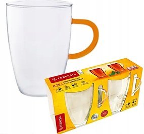 Hőálló Poharak 2DB Tea Kávéhoz 350 ml Gyógynövény Poharak Boroszilikát